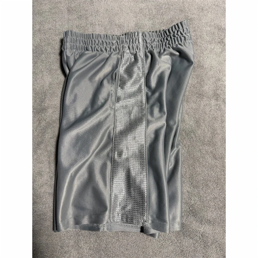 Starter Basketball Shorts Boys Youth XS 4-5 Gray Shiny Mesh Panels